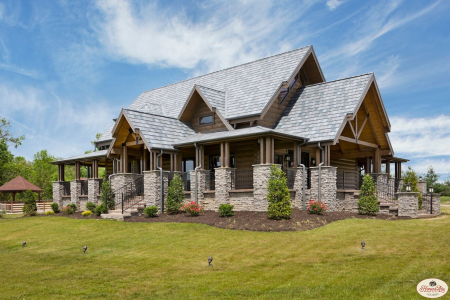 Log Home Exterior Pictures - Honest Abe Log Homes & Cabins