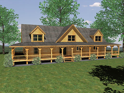 Custom Log & Timber Floor Plans by Honest Abe Log Homes