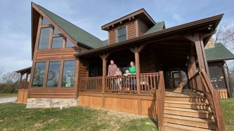 Haven on the Hill at Christmas - Honest Abe Log Homes & Cabins